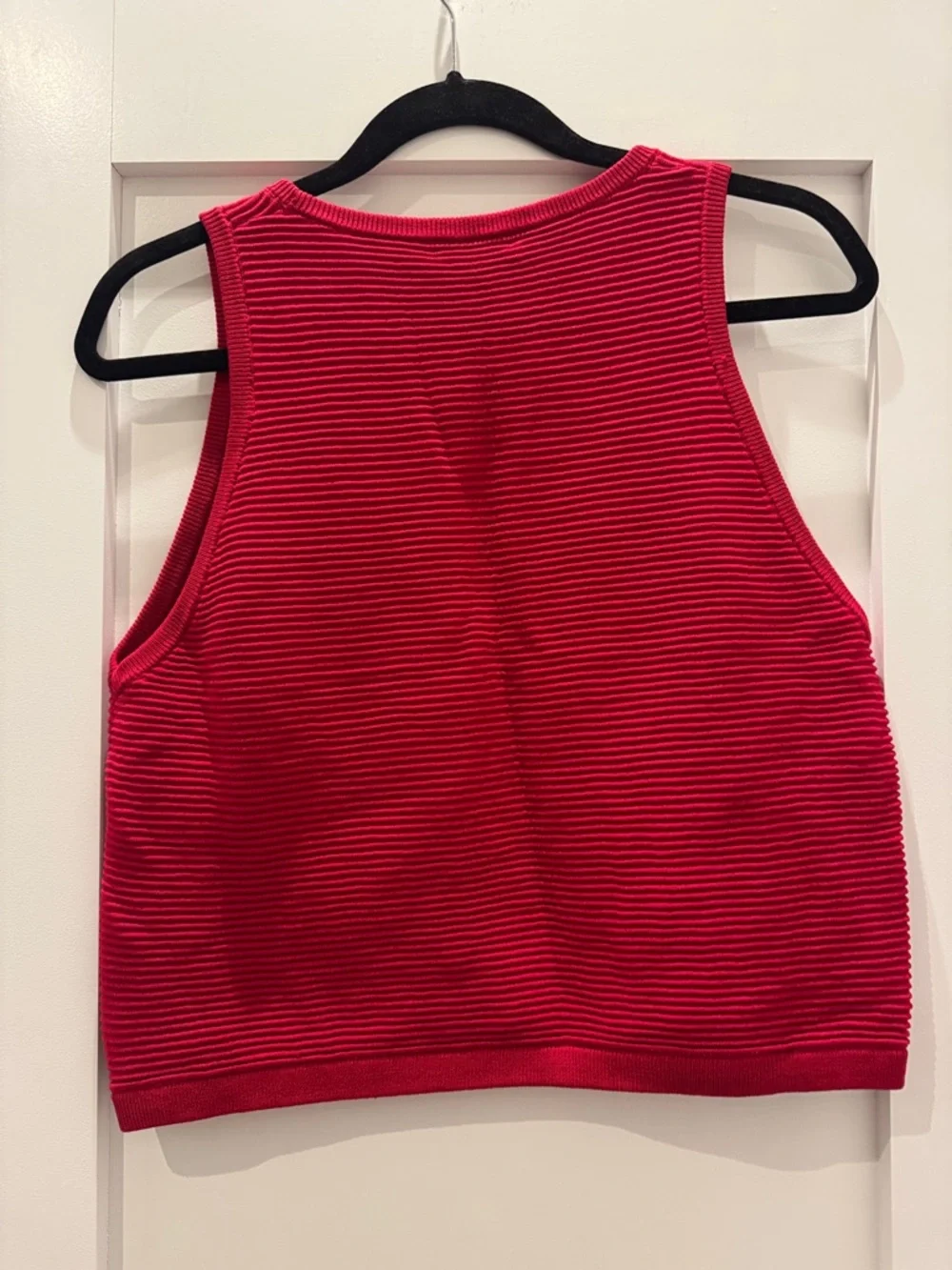 Aritzia Babaton Red Ribbed Knit Tank Top - Picture 3 of 5